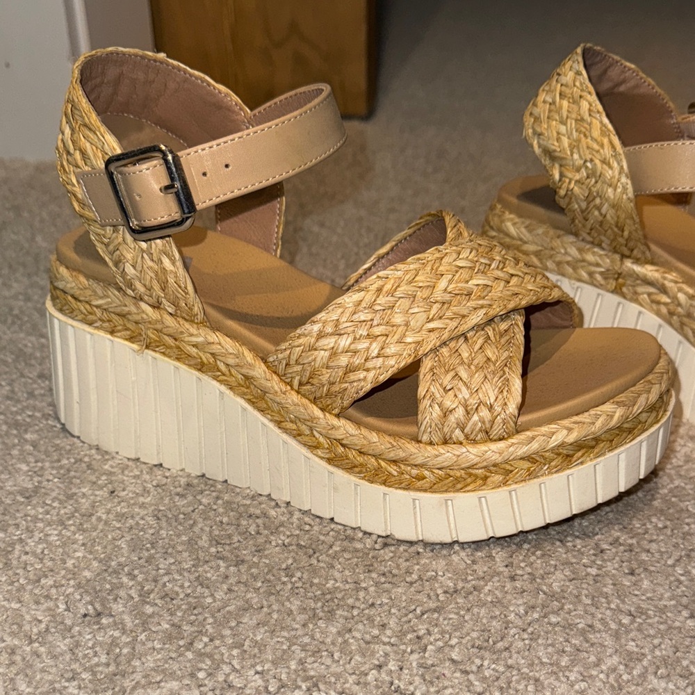 MIA Gold Platform Sandals